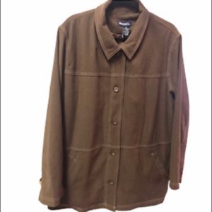 ‼️ EUC Brown Suede-Like Light Jacket 2X